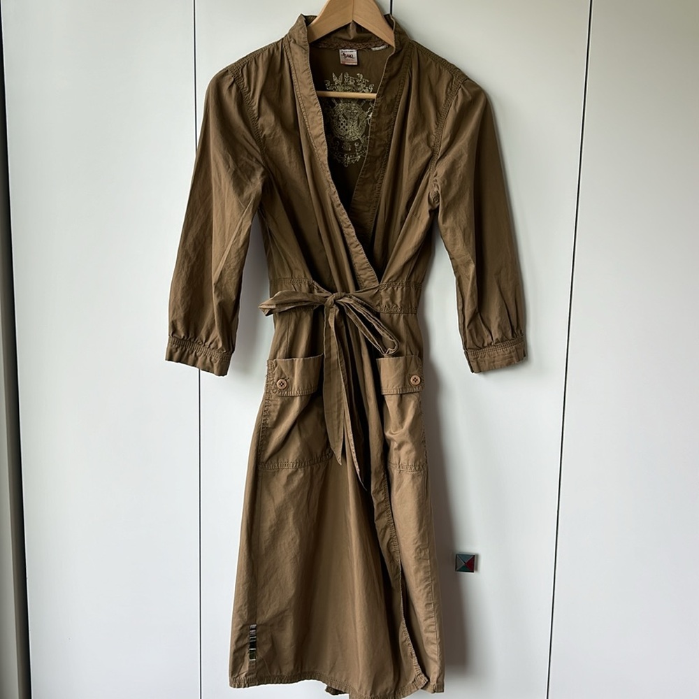 Vintage Triple Five Soul wrap dress with pockets, sz small